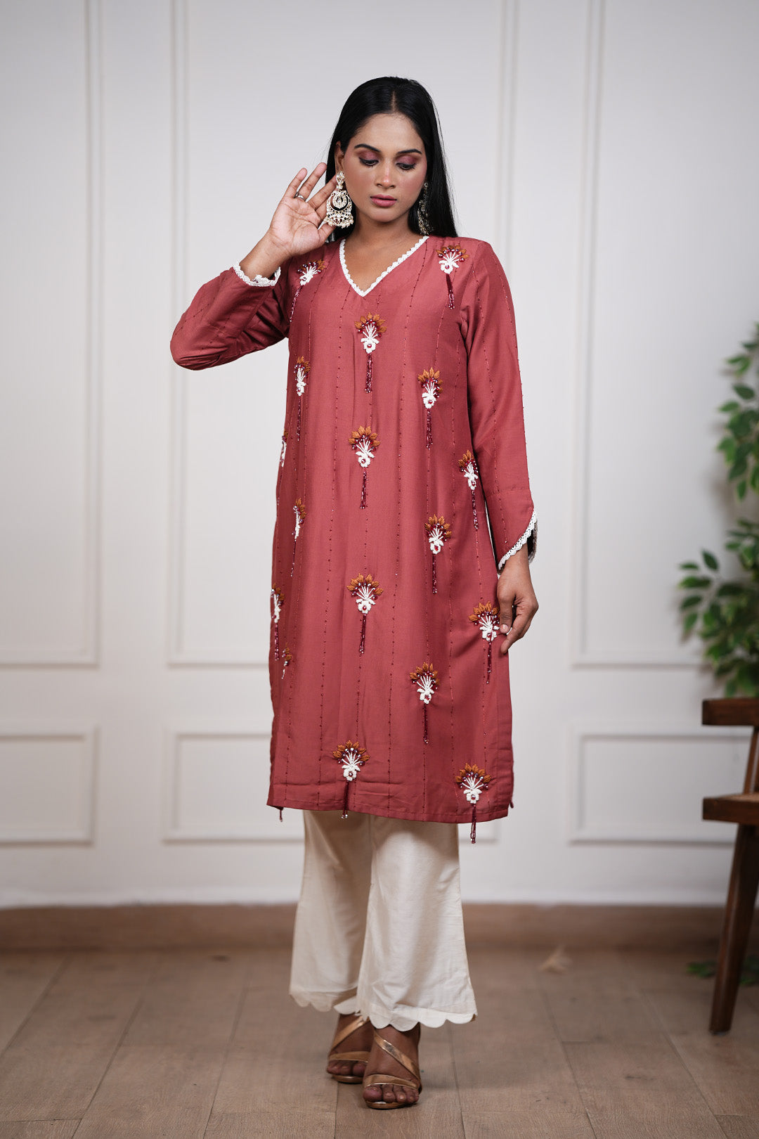Sienna Bloom Kurti–Pant Set