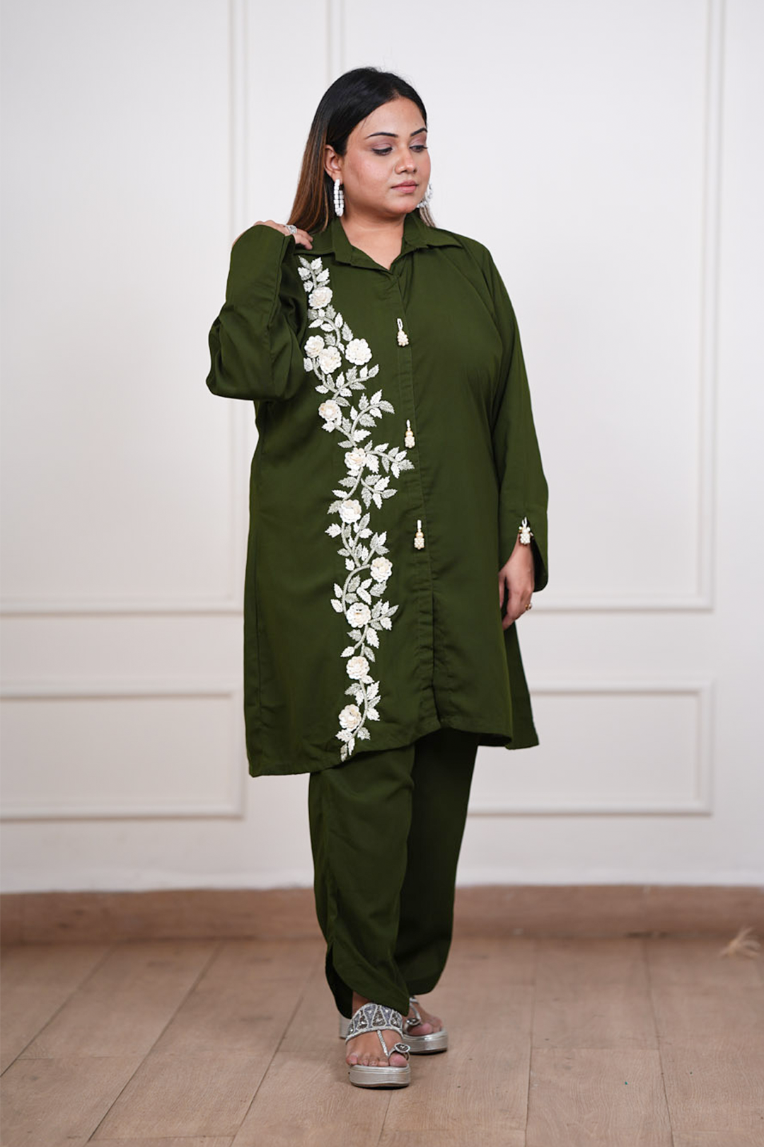 Olive Serene Co-ord Set