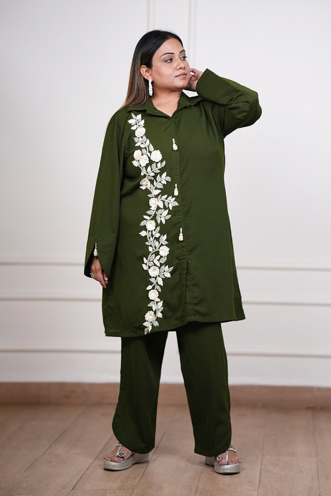 Olive Serene Co-ord Set