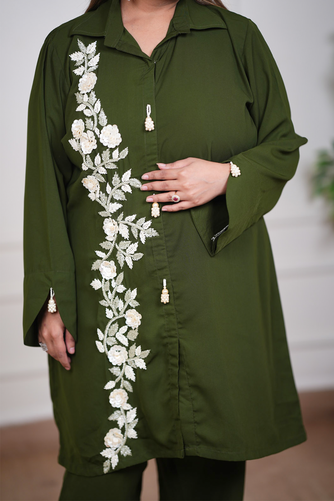Olive Serene Co-ord Set