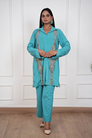 Turquoise Zariya Co-ord Set