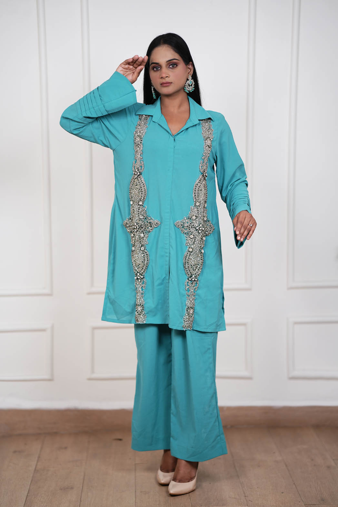Turquoise Zariya Co-ord Set