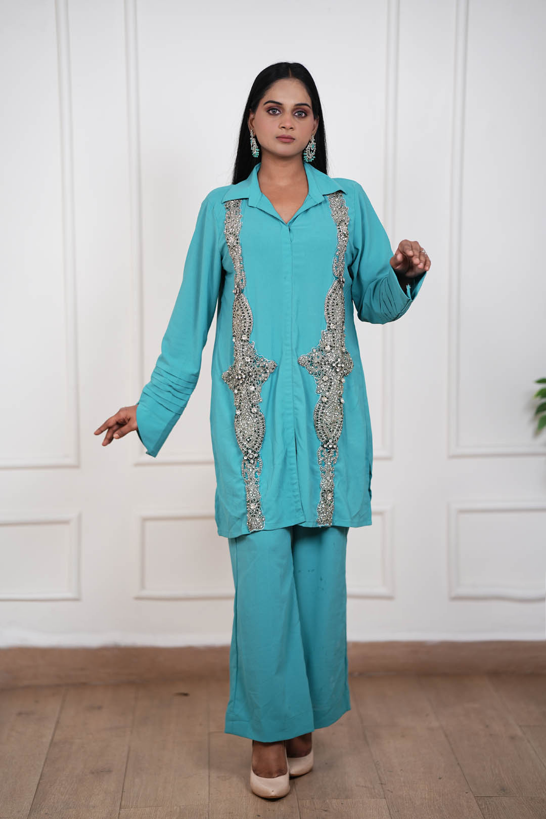 Turquoise Zariya Co-ord Set