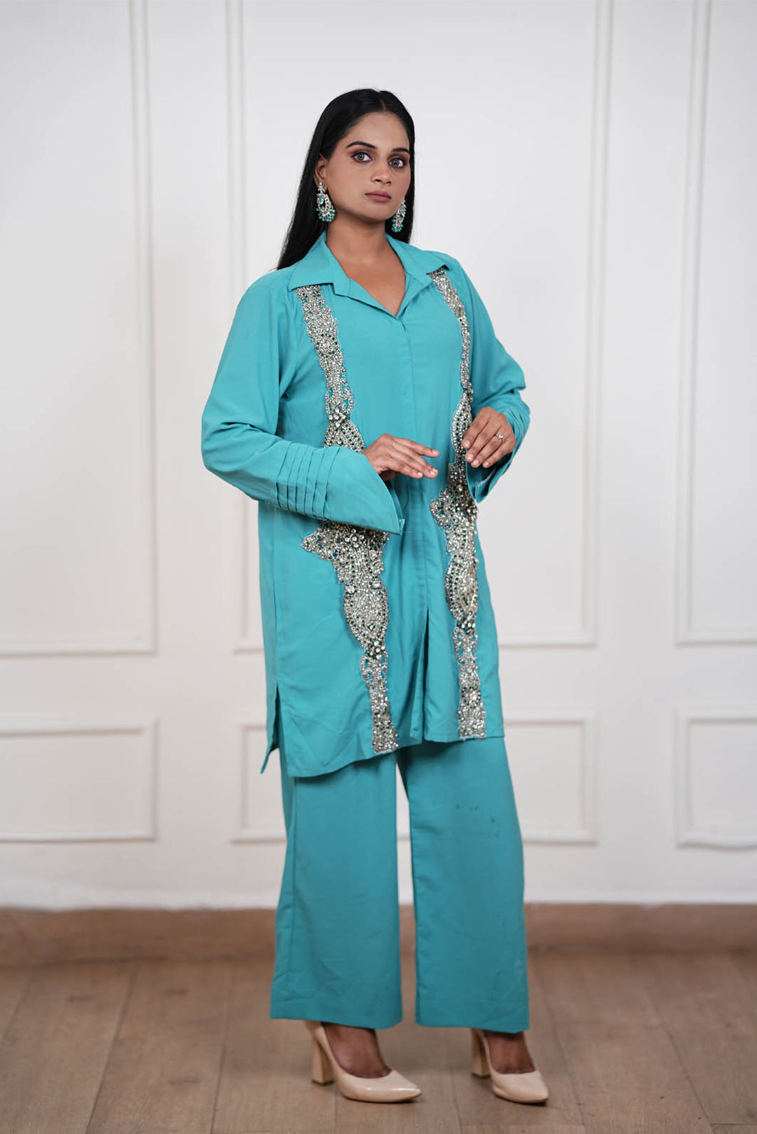 Turquoise Zariya Co-ord Set
