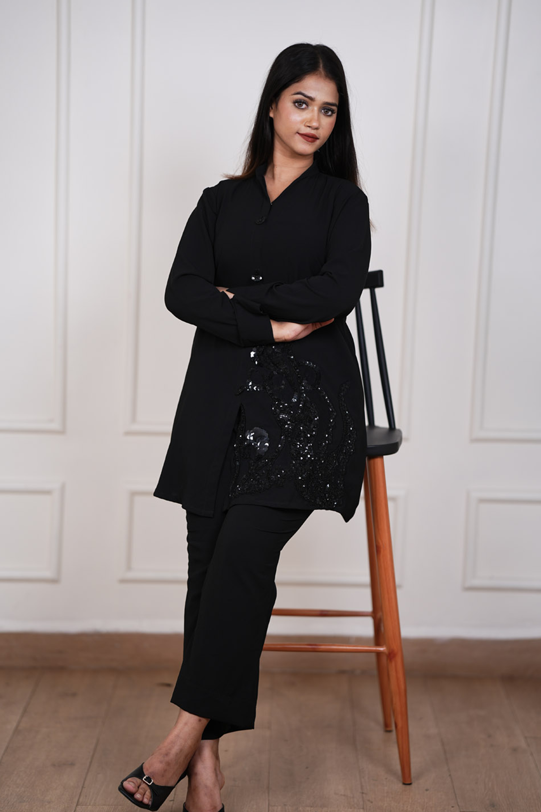 Astra Noir Handwork Coord Set