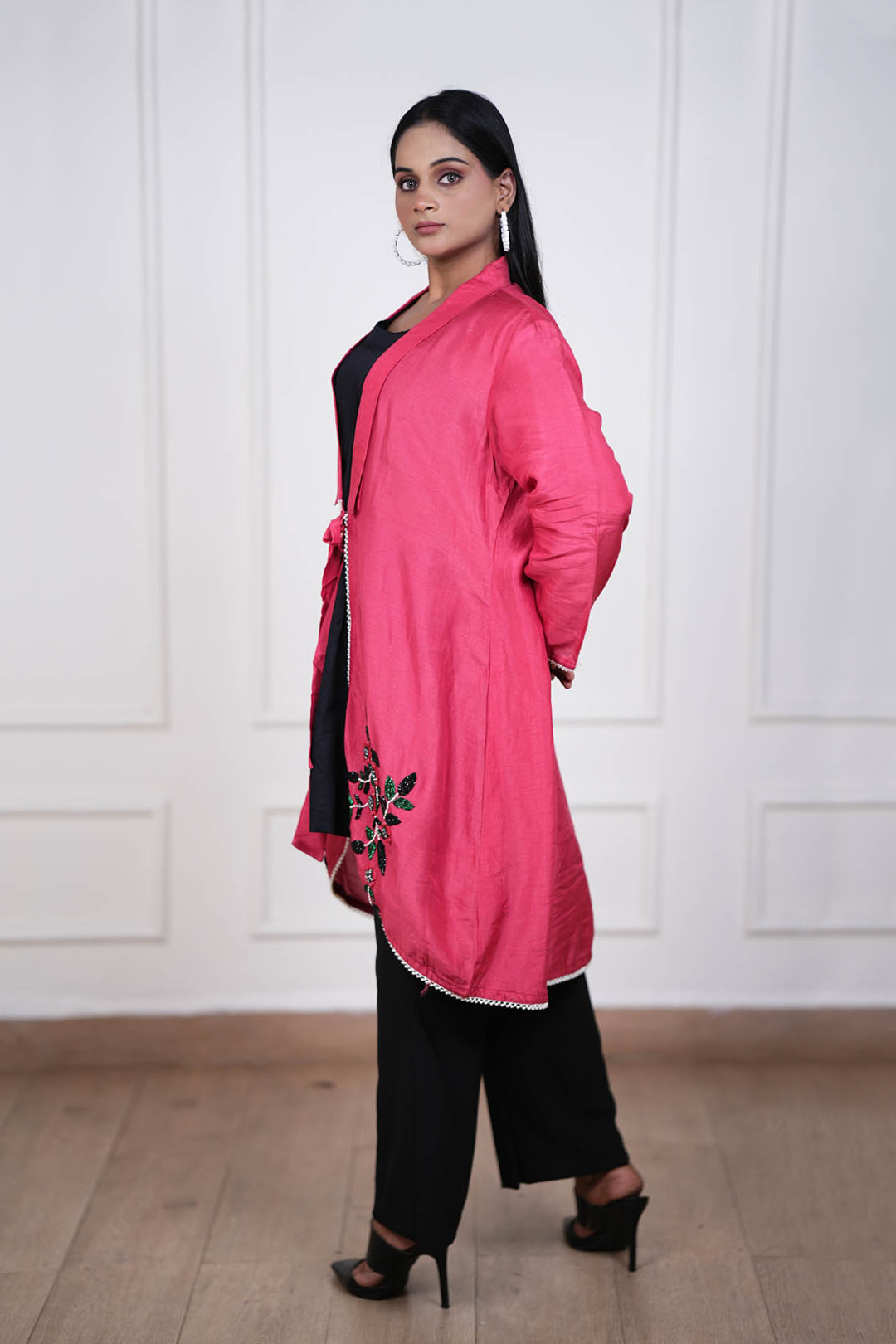 Rose Noir Bloom Jacket Set