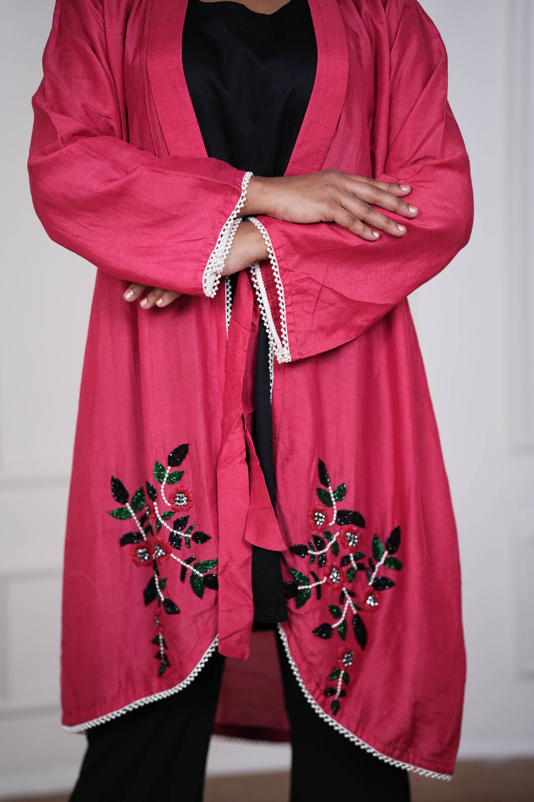 Rose Noir Bloom Jacket Set