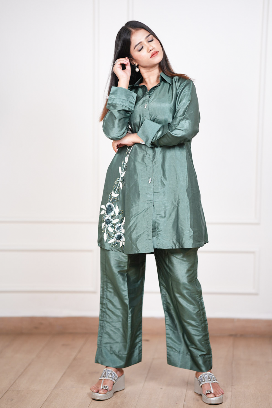 Aranya Forest Bloom Co-ord set