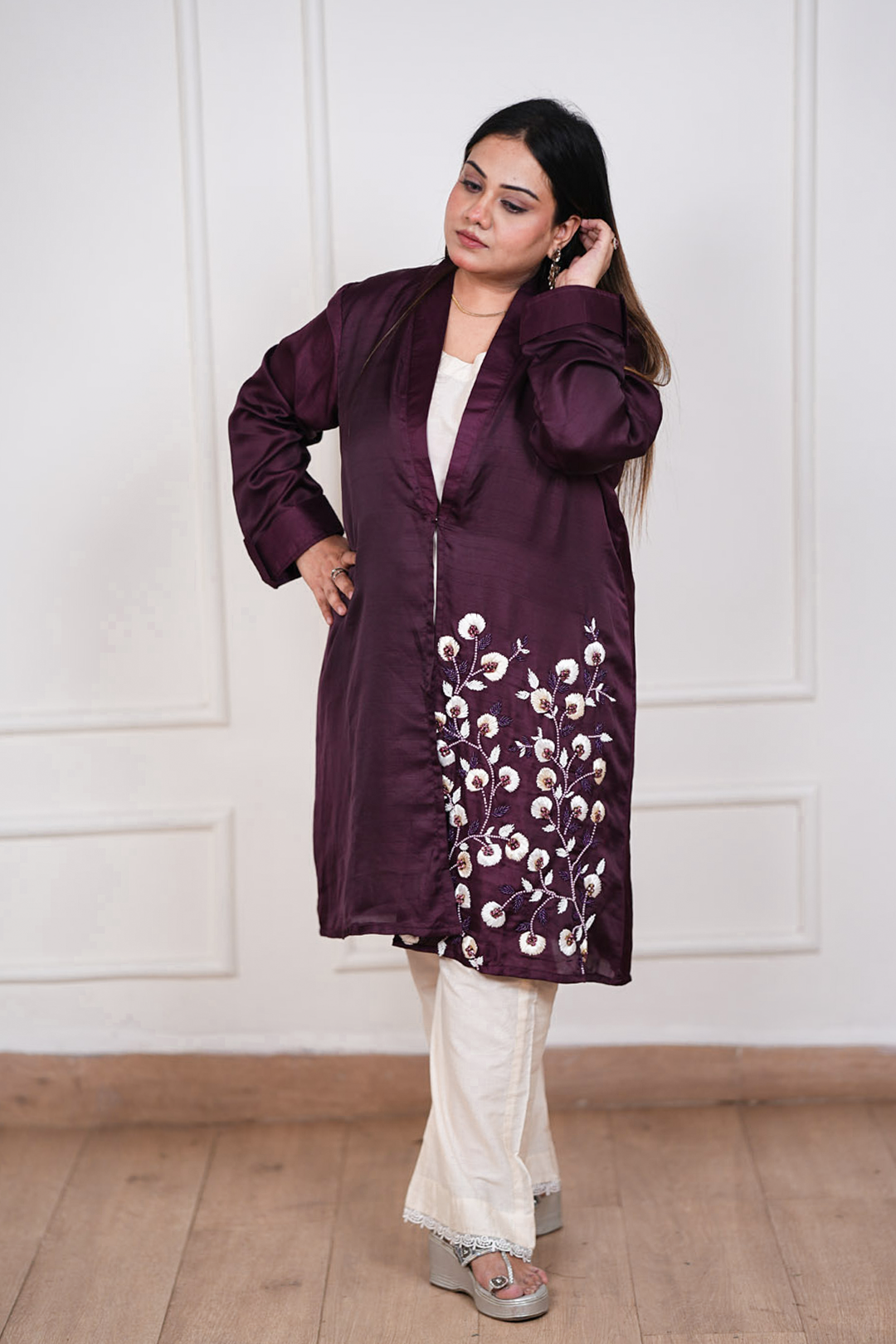 Inaaya Plum Garden Luxe Ensemble