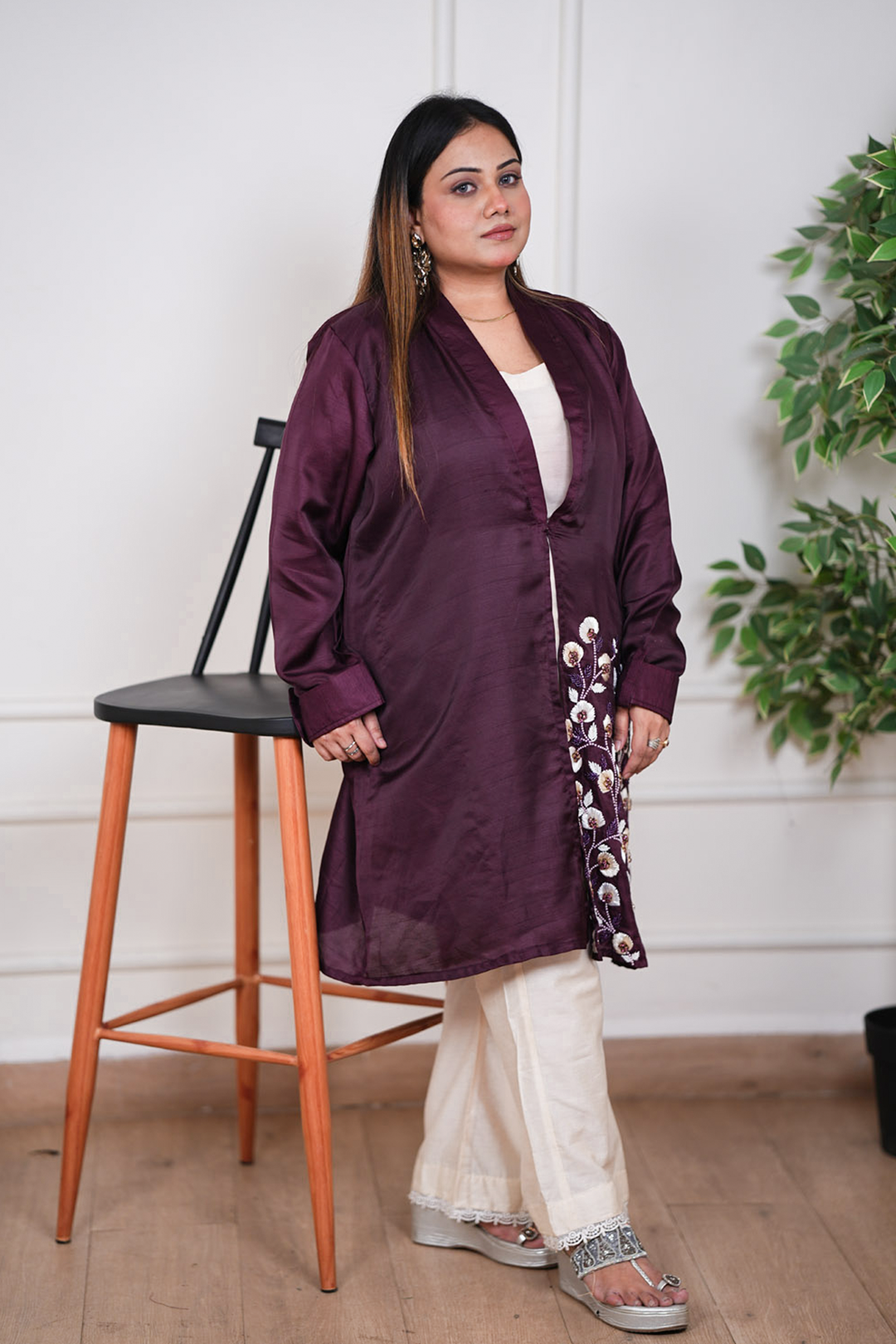 Inaaya Plum Garden Luxe Ensemble