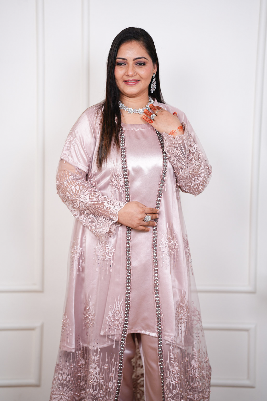 Zivah Primrose Pearl Embellished Indo-Western Ensemble