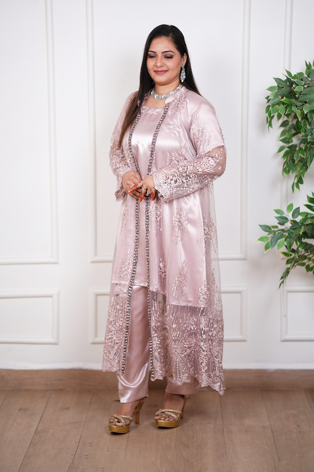 Zivah Primrose Pearl Embellished Indo-Western Ensemble