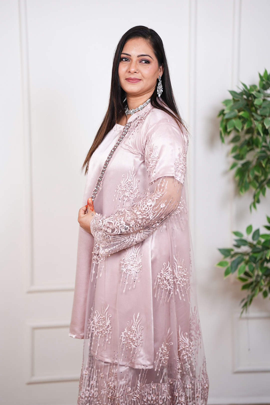 Zivah Primrose Pearl Embellished Indo-Western Ensemble