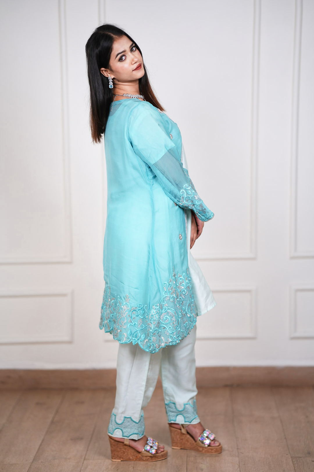 Ira Aqua Mist Fusion Jacket Set
