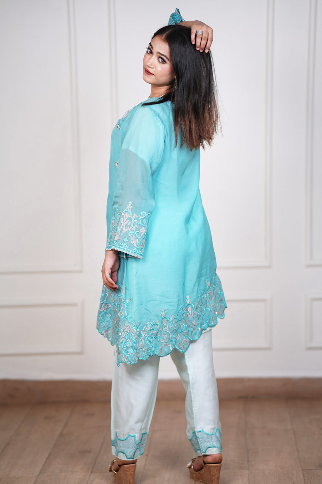 Ira Aqua Mist Fusion Jacket Set