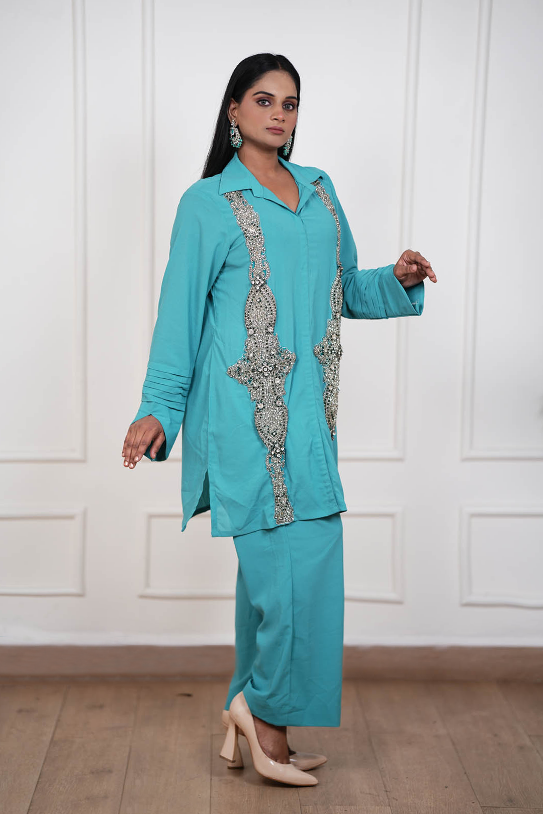 Turquoise Zariya Co-ord Set