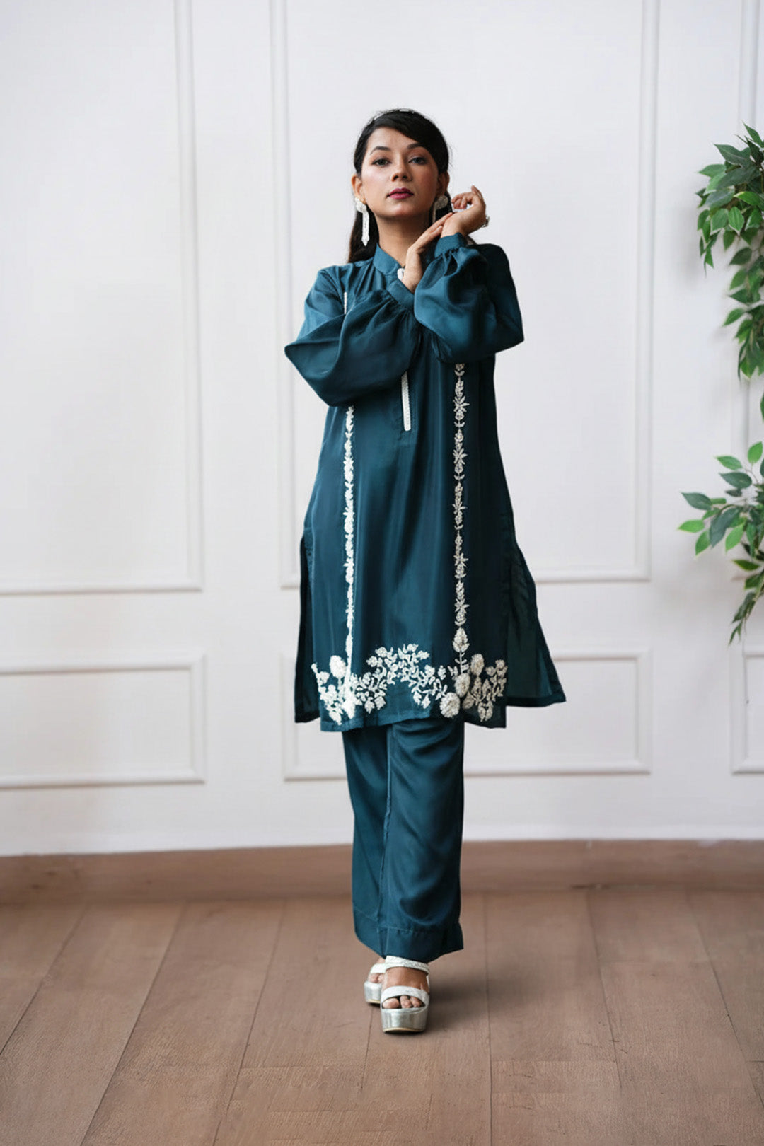 Teal Edge Co-ord Set