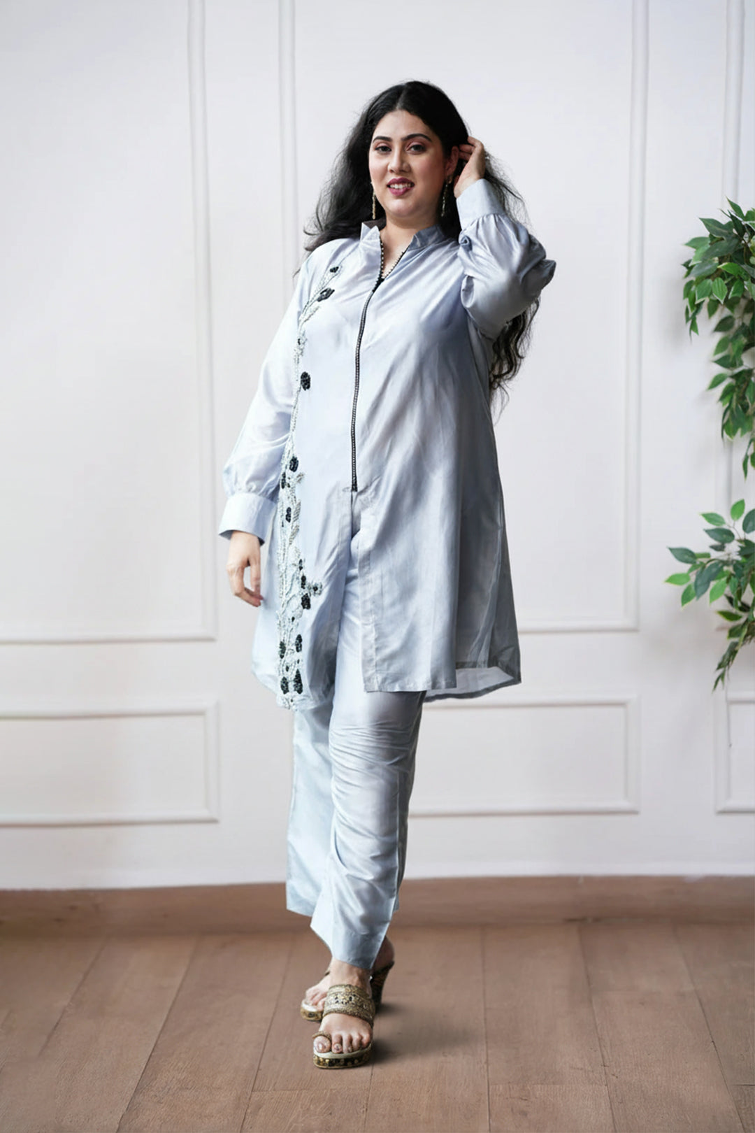 Silver Bloom Co-ord Set