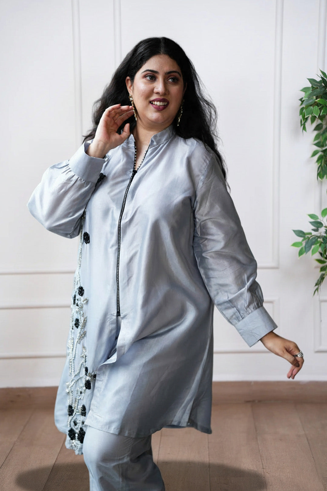 Silver Bloom Co-ord Set