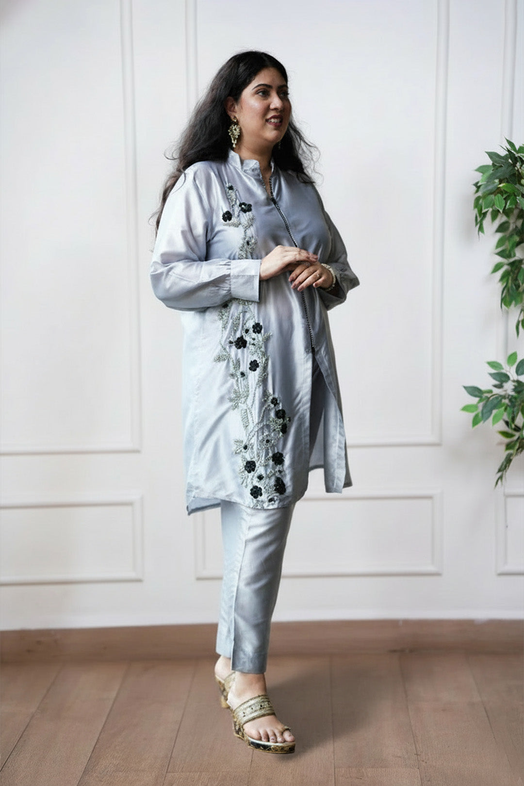 Silver Bloom Co-ord Set